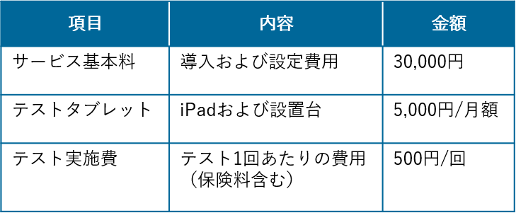 料金表